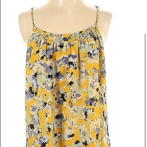 Woman’s Aqua Yellow Multicolor Tank Top Size Small